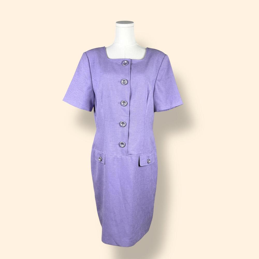 Women's Vintage Kasper Lilac Suit Dress Size 14